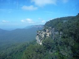 blue mountains with rocks in australia