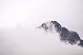 thick foggy cloud in the mountains