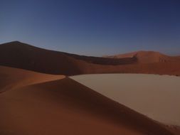 panorama of sand dunes in africa