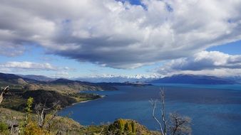 landscape of vintter lake in Chile