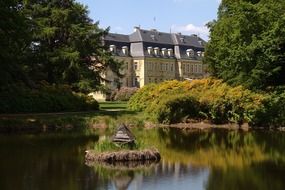 landscape of Castle near the pond