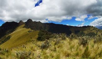 Landscape of ecuador andes pasochoa