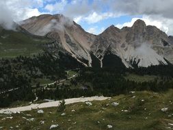 view of the Dolomites in Italy