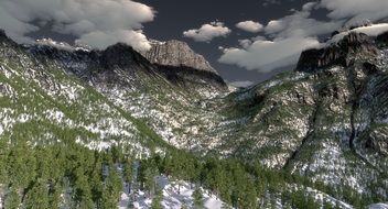 beautiful and delightful mountain scenery