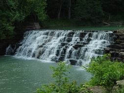 rocky waterfall in arkansas state park