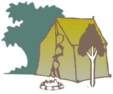 camp tent drawing