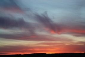 astounding red sunset