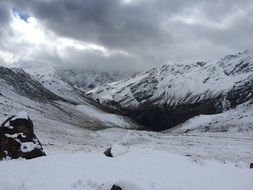 thunderclouds over the north caucasus