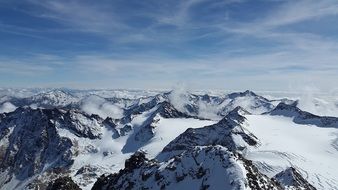 snowy Alpine panorama in South Tyrol