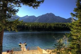 mountains lake alberta canada