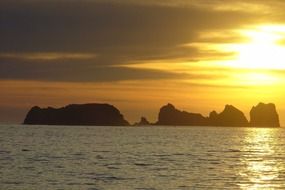 Landscape of ixtapa beach