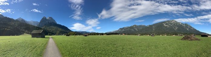 nature mountains alpine lake panorama