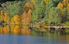 Landscape with the river in Sweden