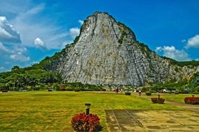 mountain golden buddha