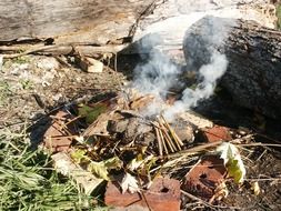 fire on the river bank