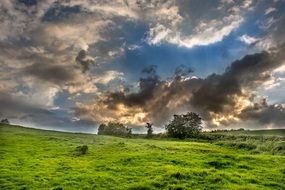 cloud sky countryside england panorama