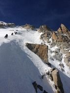 snow on mount mont blanc
