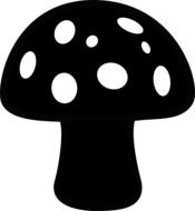 drawing of a poisonous forest fly agaric