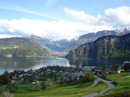 Beautiful landscape of central Switzerland