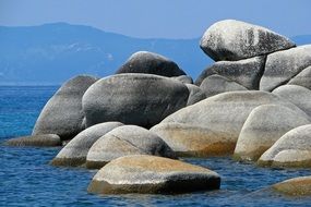 rocks lake