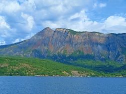 mountain near the lake