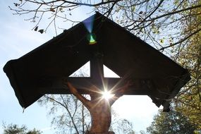 Crucifix in autumn