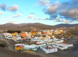 panorama of a spanish village in summer