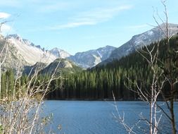 bear lake near the snowy mountains