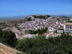 panoramic view of the city of Casares in spain