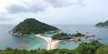 Beautiful and colorful landscape with Ko Nangyuan Island in Thailand in summer