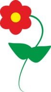 drawing of a flower with red petals