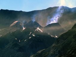 panorama of mount st volcano in washington