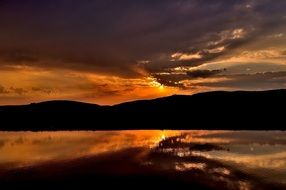 sunset landscape nature sky sun