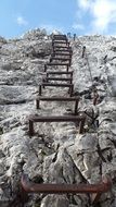 ladder rungs in Zugspitze massif