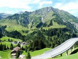 landscape of beautiful mountains in austria