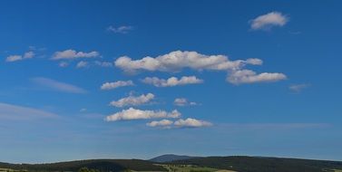 panorama blue heaven sky clouds view