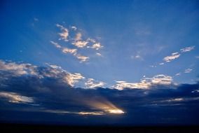 Landscape with the sunrise in the desert in Arizona