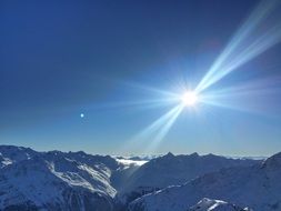 sunny winter day in Tyrol