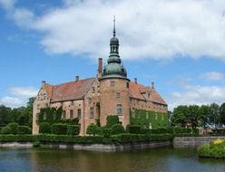 Beautiful Vitskol Abbey near the water, denmark