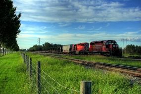 train on rail in canada