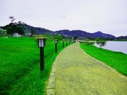 green walkway in Sri Lanka