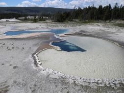 Hot Springs in Yellowstone National Park, USA