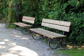 two free benches in park