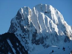 Snow on the mountains in Switzerland