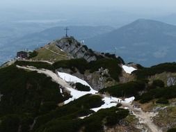 mountain top with snow