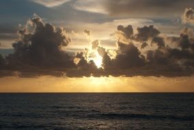 clouds at sunset over the pacific ocean