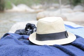 Picture of hat on a towel