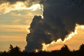 Clouds in the twilight time