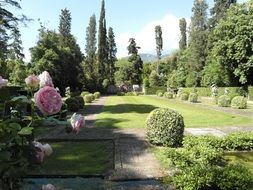 panoramic view of a picturesque park in tuscany