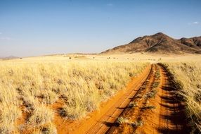 rural road in the Namibian desert